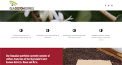 Desktop Screenshot of islacoffees.com